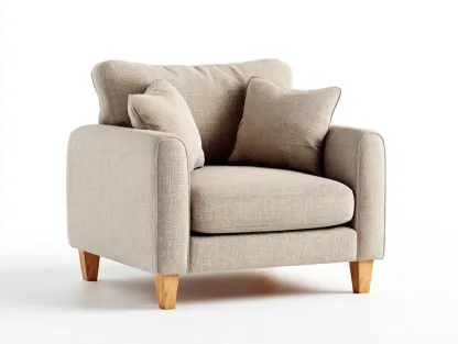 Sillones tela acolchada para salón 95x85x85 cm - beige - diseño moderno-Sofagoyard