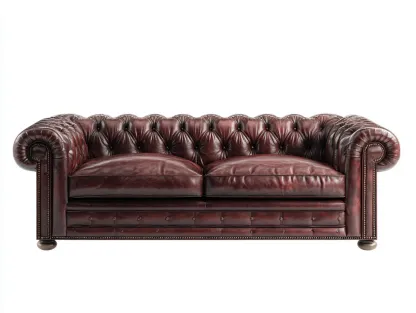 Sofás 2 plazas tapizados estilo clásico capitoné 180x90x78 cm - marrón - diseño elegante Chesterfield-Sofagoyard