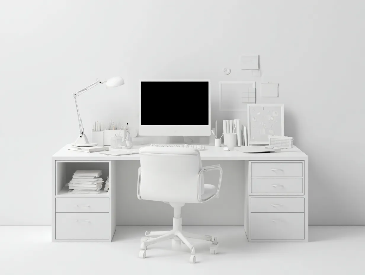 Mesas de oficina con cajones de almacenamiento 140x60x75 cm - blanco - diseño moderno funcional-Sofagoyard