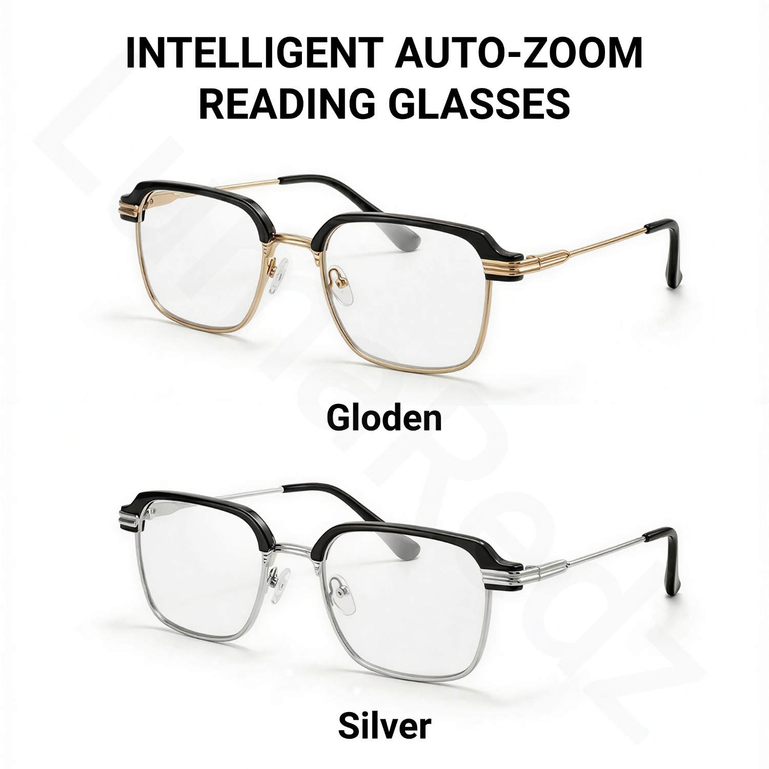 Frameless Smart Zoom Reading Glasses for Men & Women, UV Sun Readers, Computer Anti Blue Light Glasses, Progressive Photochromic Multifocus, Automatic Diopter Adjustment, High-Definition Vision, Blue Light Filter, Ergonomic Design, Soft Silicone Nose Pads