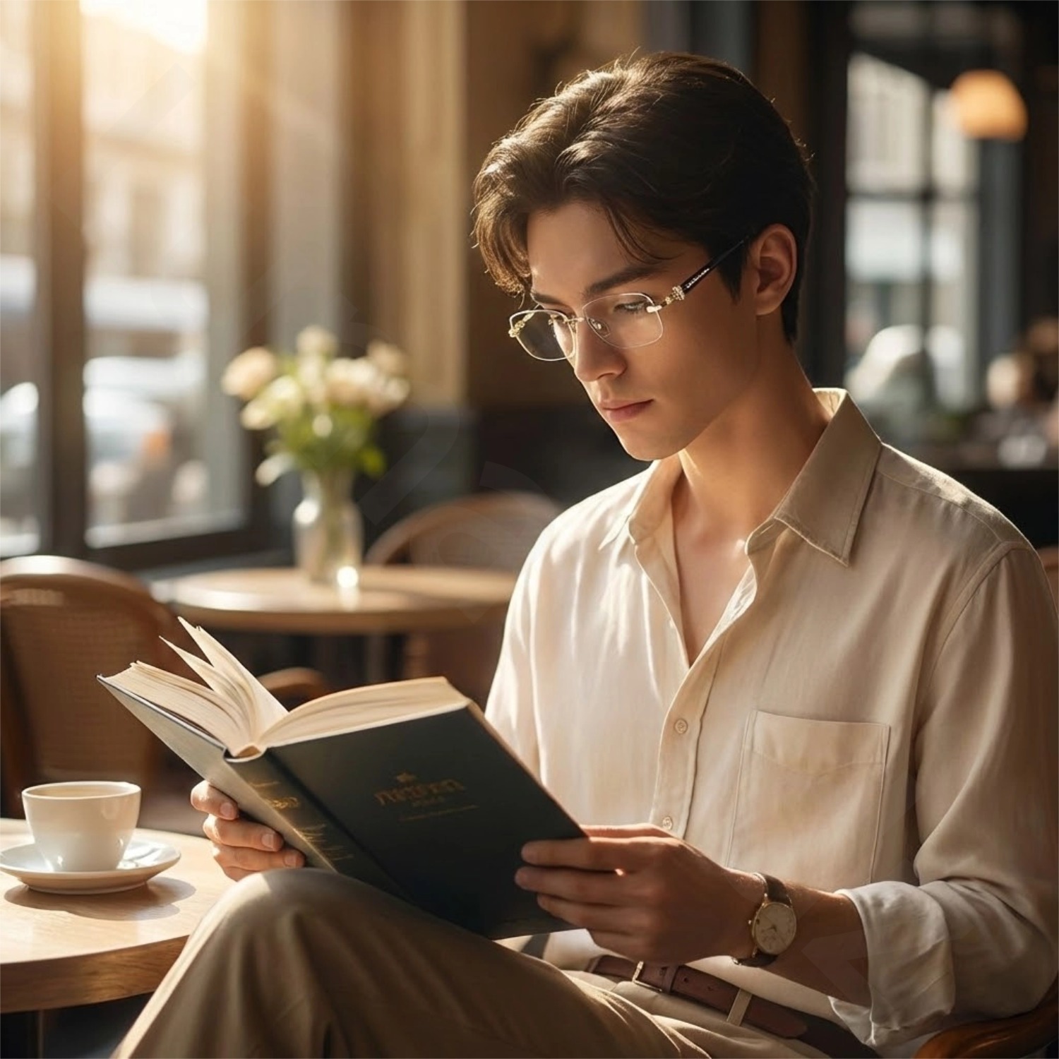 Rimless Fashion Glasses with Clear Lenses & Diamond-Cut Edges, Fashion Metal Temple Decor, HD Vision for Reading & Computer Gaming, Unisex Frameless Design Street Style, Fashion Accessories & Daily Outfit for Men & Women