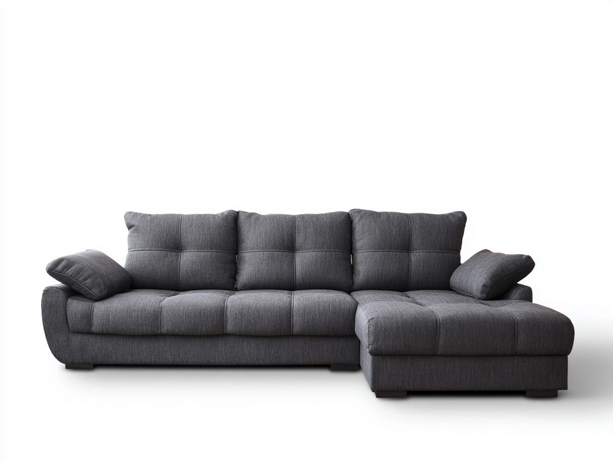 Ecksofa Stoff 285x165x85 cm - Dunkelgrau - Modernes Design - Geeignet für Wohnzimmer-Homiden