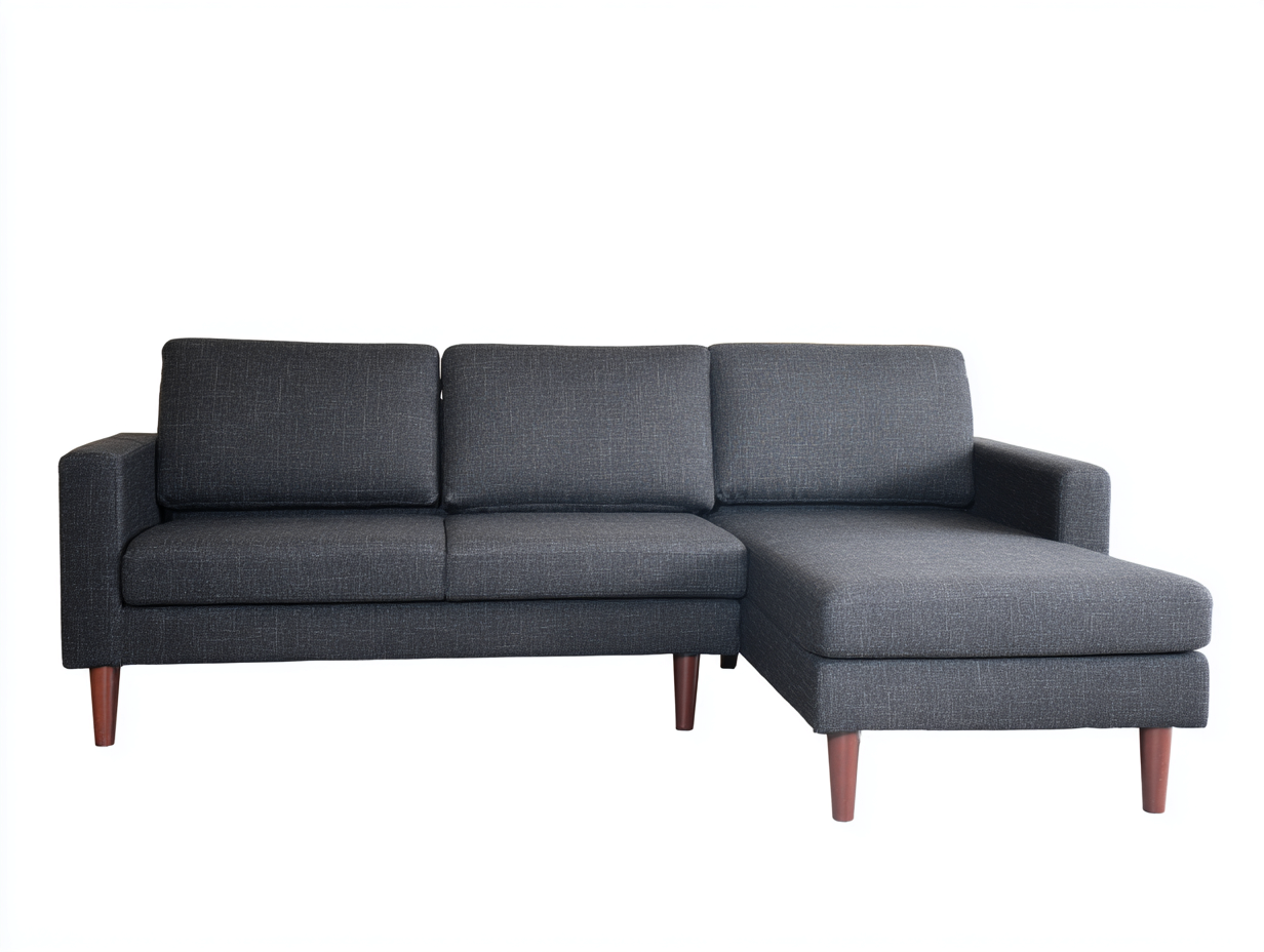 Ecksofa Stoff 270x160x82 cm - Dunkelgrau - Modernes Design - Geeignet für Wohnzimmer-Homiden