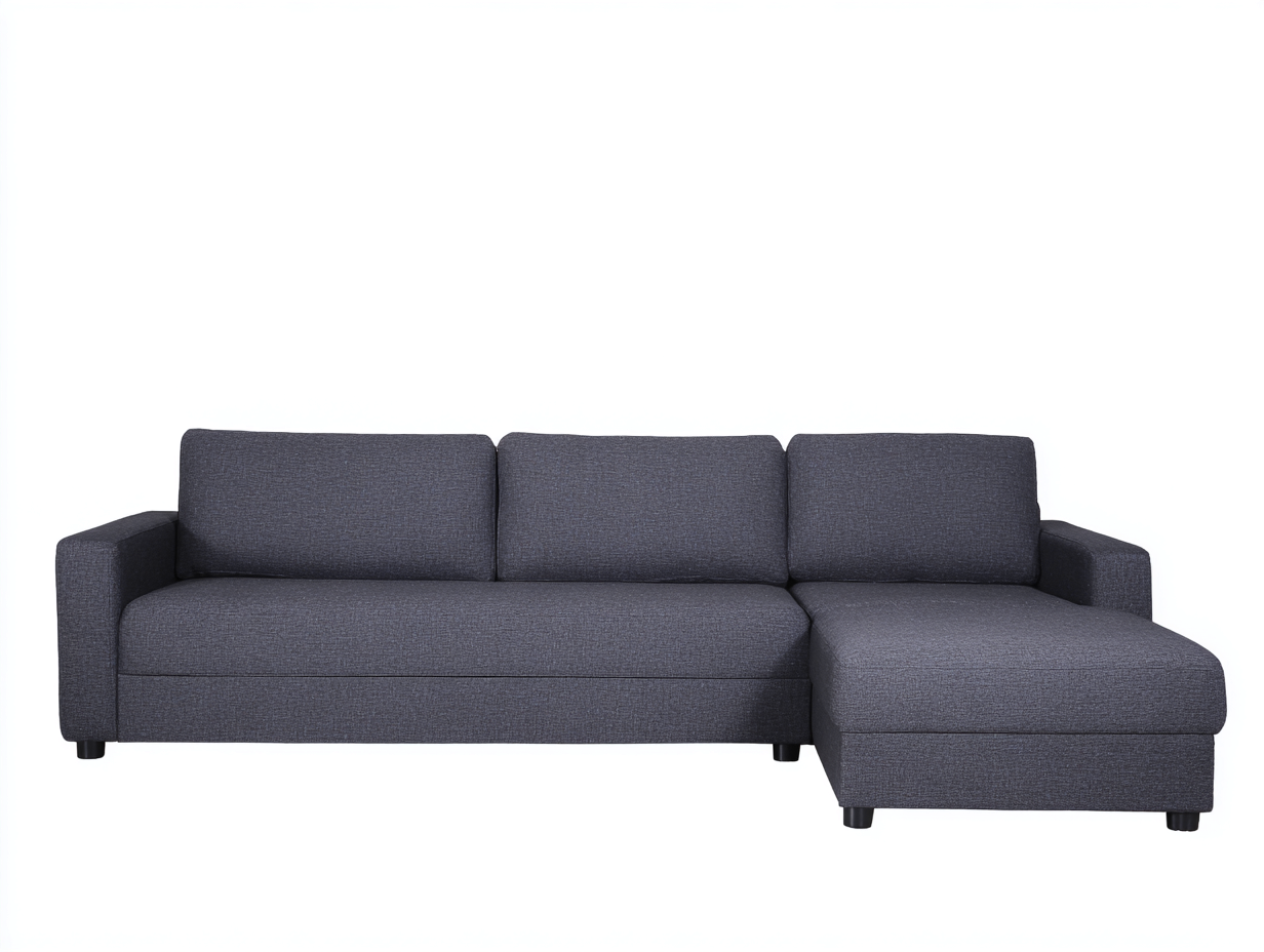 Ecksofa Stoff 275x160x85 cm - Dunkelgrau - Modernes Design - Geeignet für Wohnzimmer-Homiden