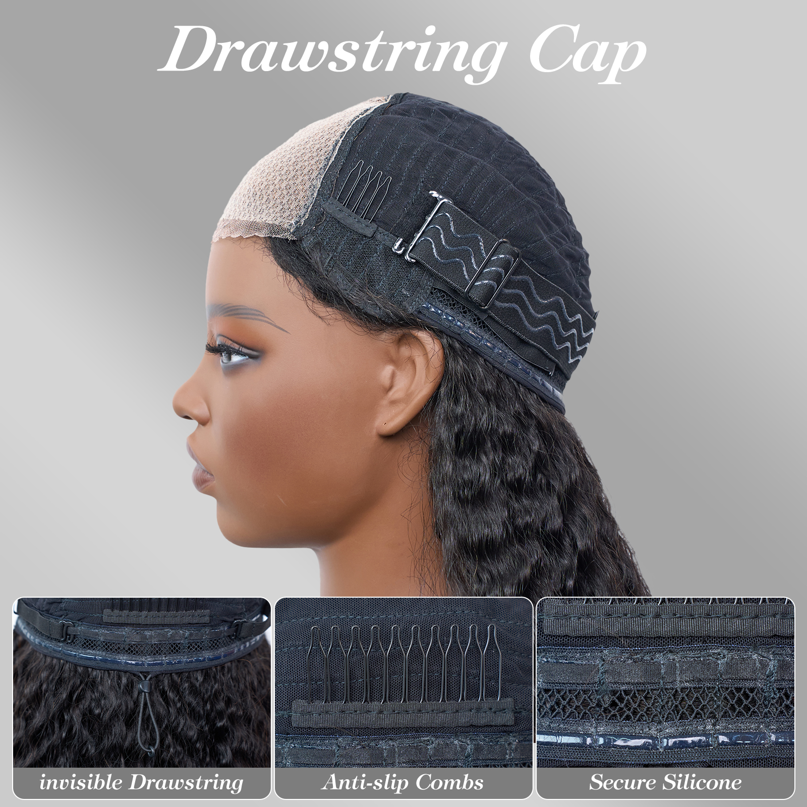 [Ted's] 18 Inch #1B Loose Deep Wavy 5*5HD Front Lace Wig 150% Density Must-Have style Glueless Human Hair