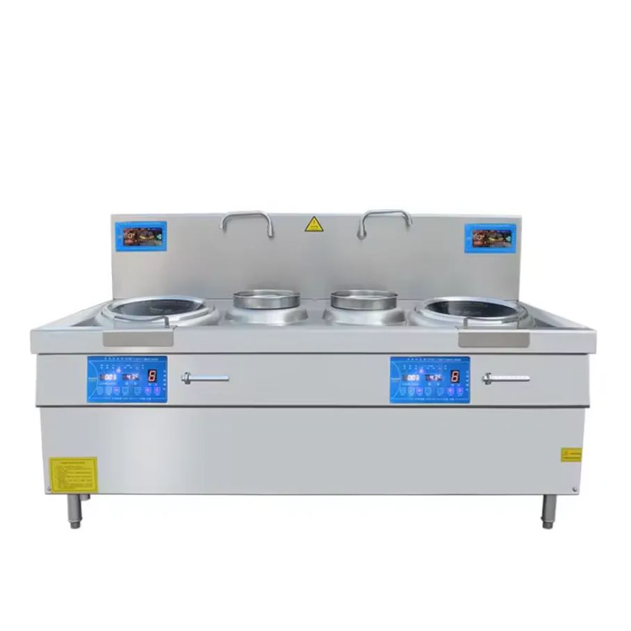 Commercial induction cooker high power stainless steel pot large hotel canteen dining hall double induction cooker