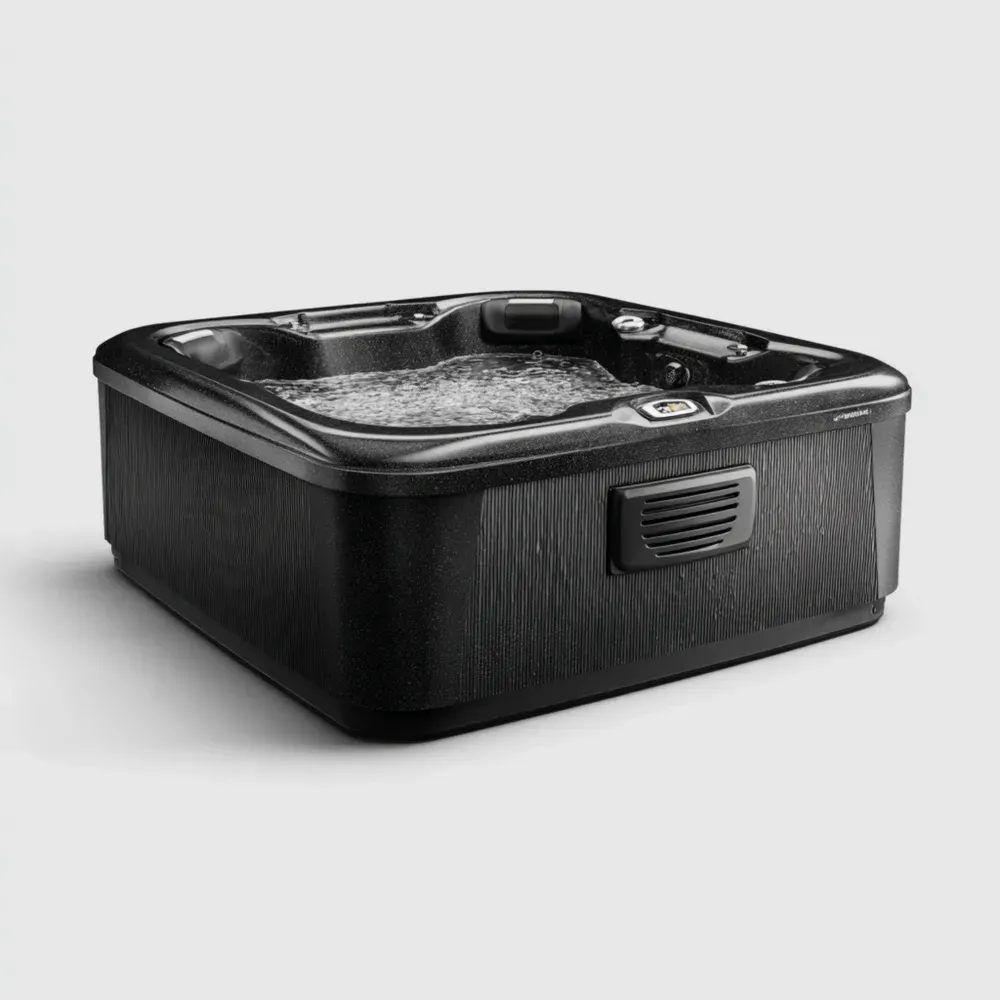 Whirlpool 200x200x85 cm für 6 Personen – Schwarz – Acryl