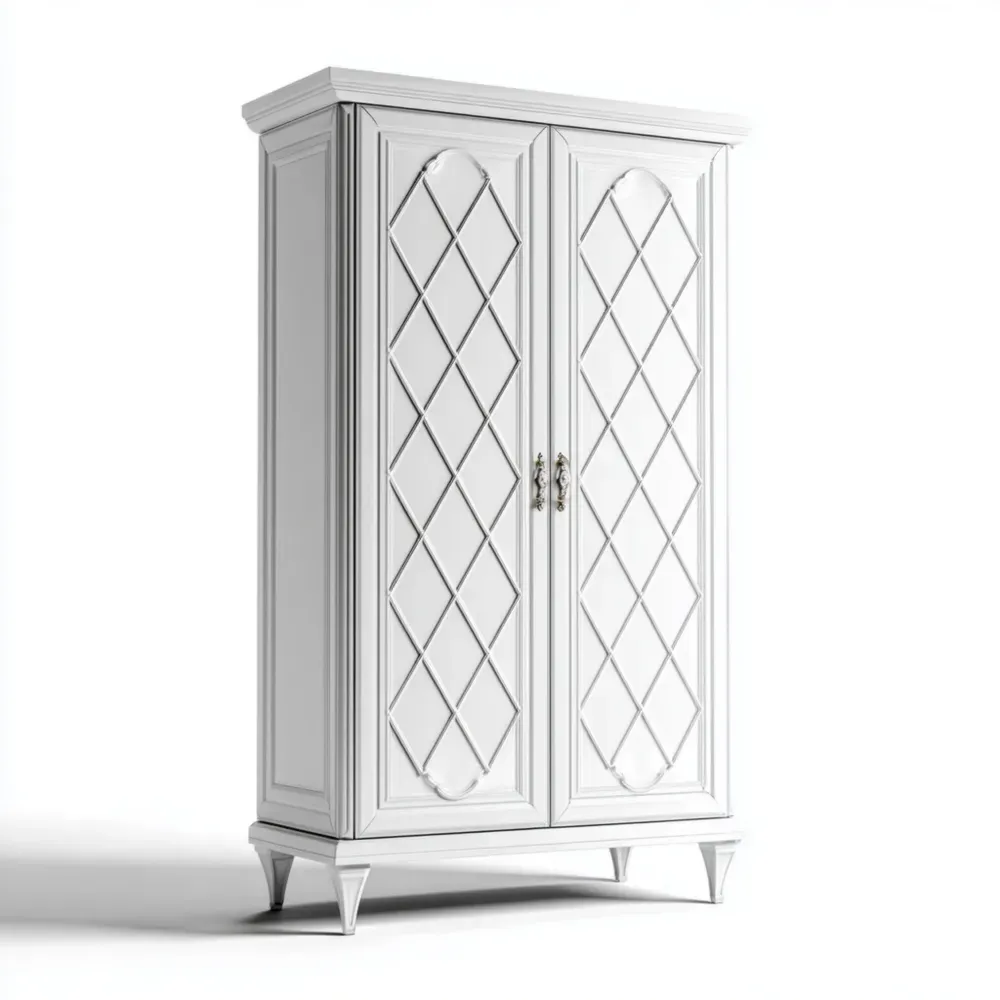 Kleiderschrank Holz 180x100x55 cm – Weiß