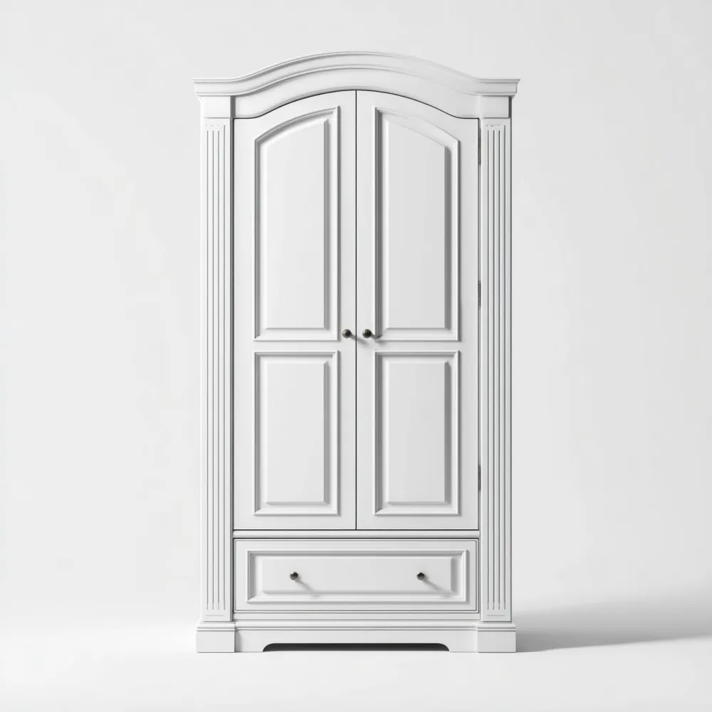 MDF Kleiderschrank Weiß 200x120x60 cm