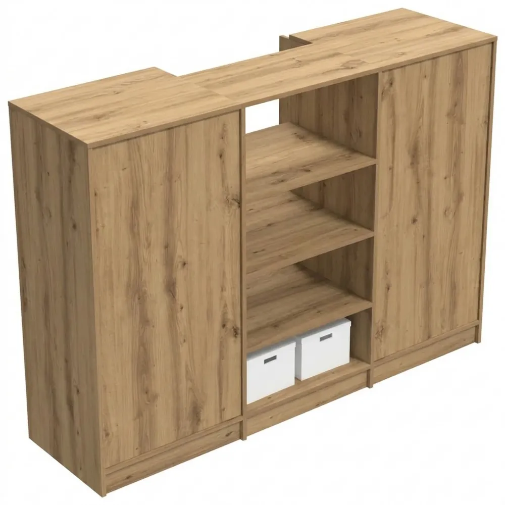 Moderne Empfangstheke aus Holzwerkstoff für Büro und Salon-Ralnhaus