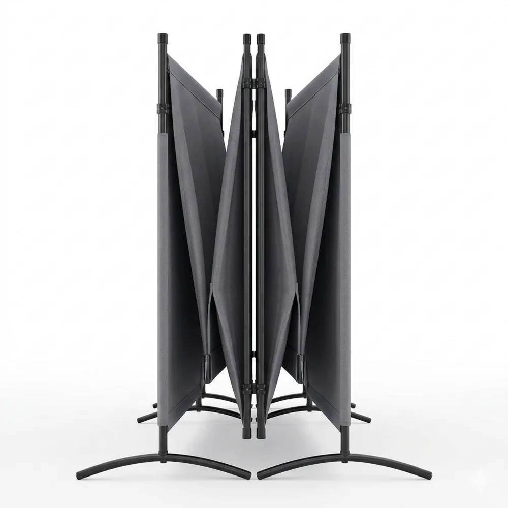 Faltbarer Raumteiler für Balkon und Innenbereich, Grau, 324x180 cm-Ralnhaus