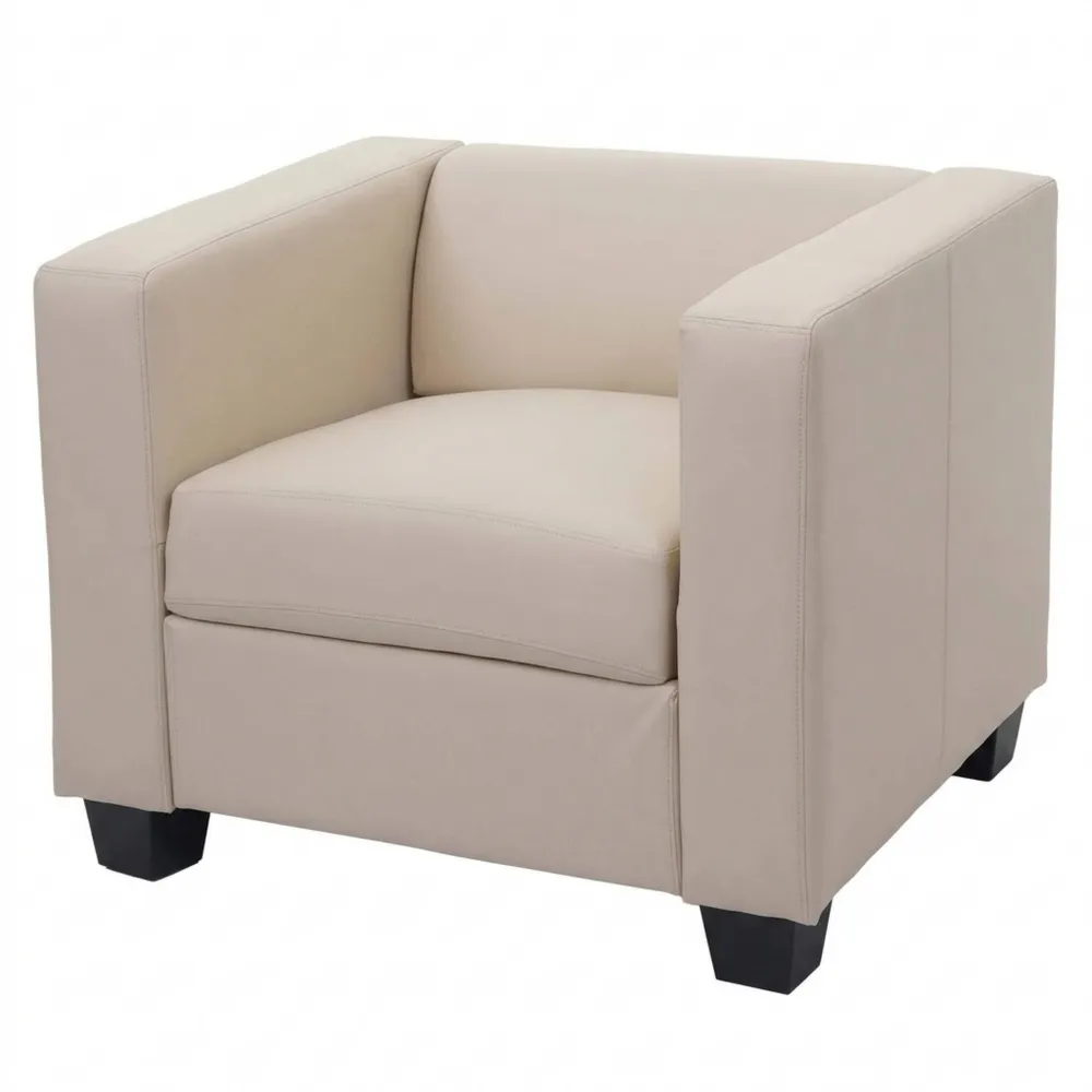 Eleganter Ledersessel in Creme-Ralnhaus