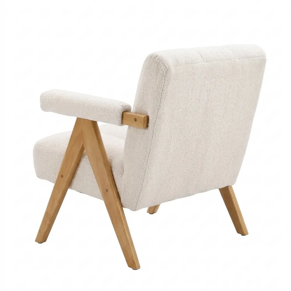 Moderner Polstersessel mit Holzbeinen für Wohnzimmer-Ralnhaus