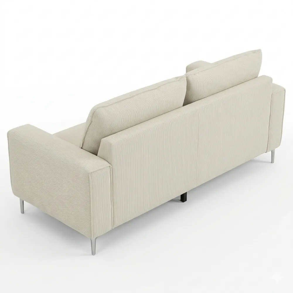 Gemütliches 3-Sitzer Sofa mit Cordbezug und Federkern-Ralnhaus
