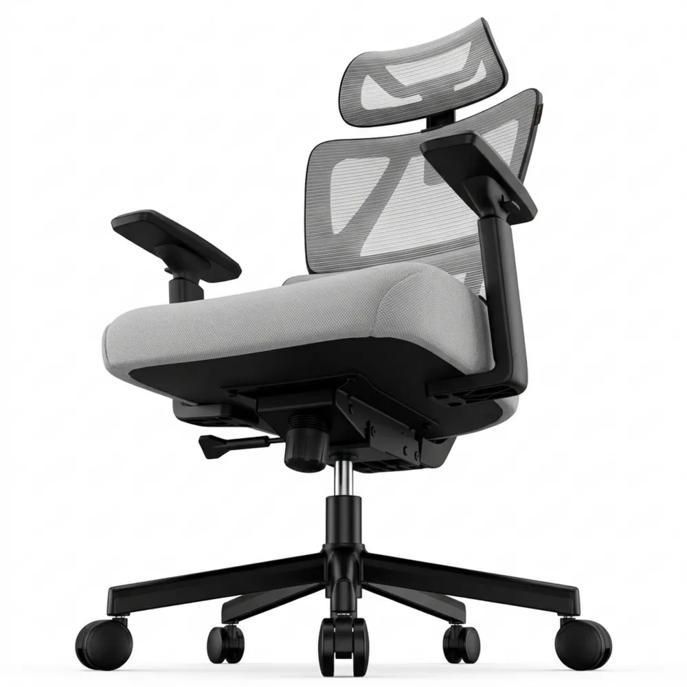 Ergonomischer Drehstuhl mit Federkissen und Lendenwirbelstütze-Wendhaus