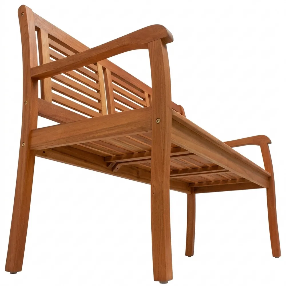 Wetterfeste Gartenbank aus Eukalyptusholz für Balkon und Garten-Wendhaus