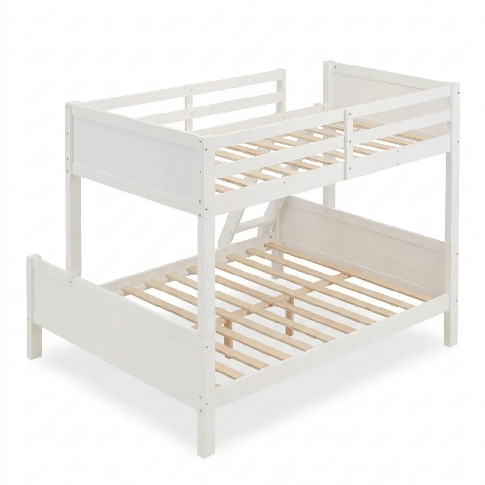 Hochbett für Kinder und Jugendliche aus Kiefernholz in Weiß-Chellynest