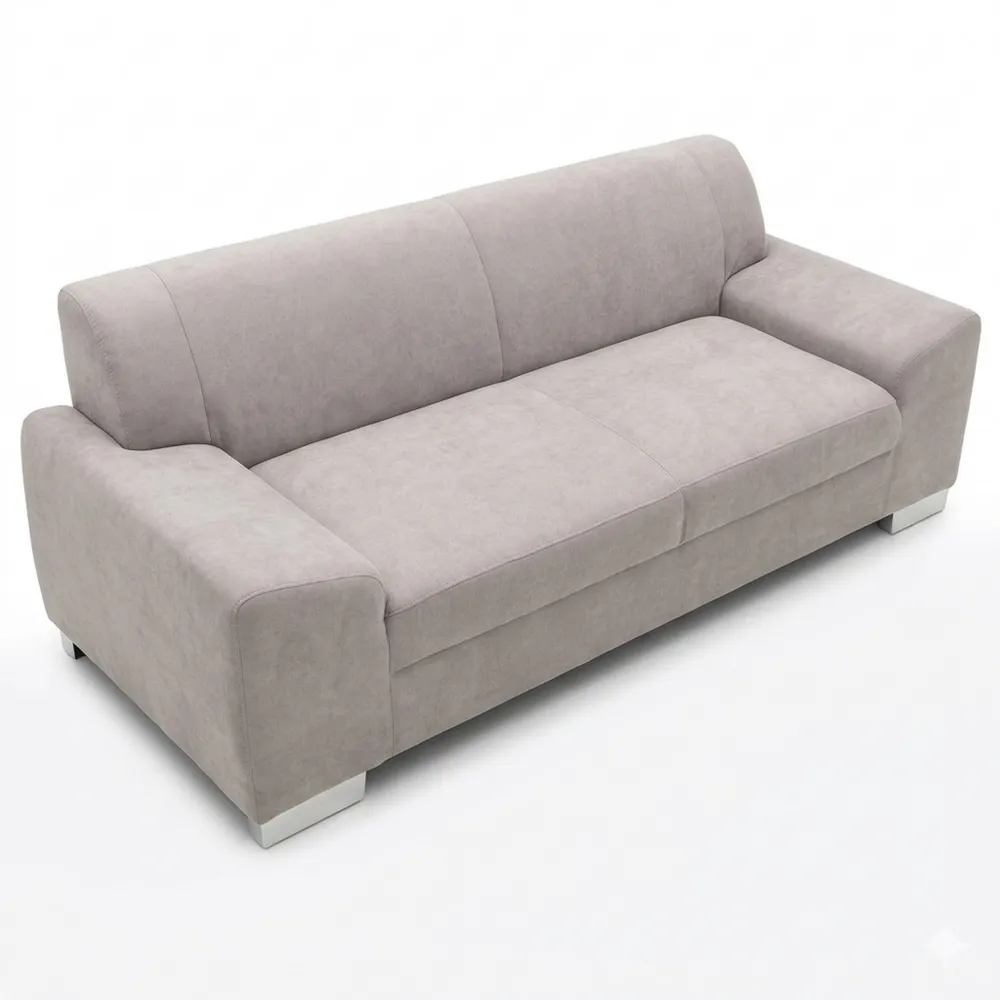 Bequemes 3-Sitzer Sofa in Hellgrau für Wohnzimmer-Chellynest