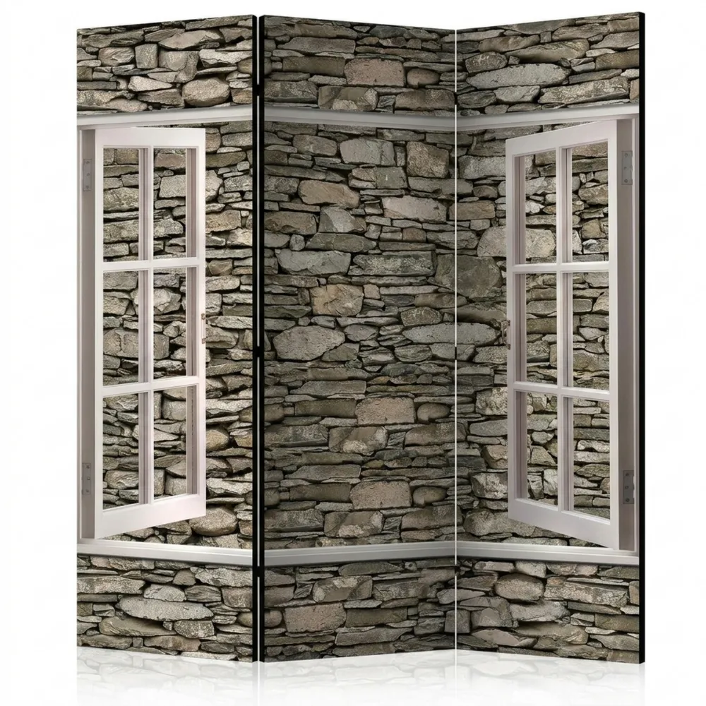 Dekorativer Raumteiler mit Landschaftsmotiv, 135x172 cm, 3-teilig-Chellynest