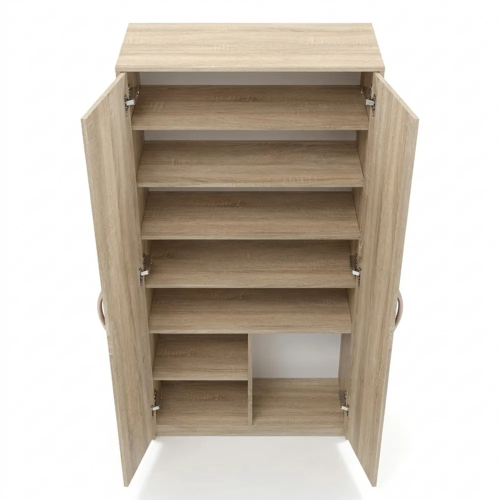 Vielseitiger Schrank mit 2 Türen und 8 Fächern für Büro und Zuhause