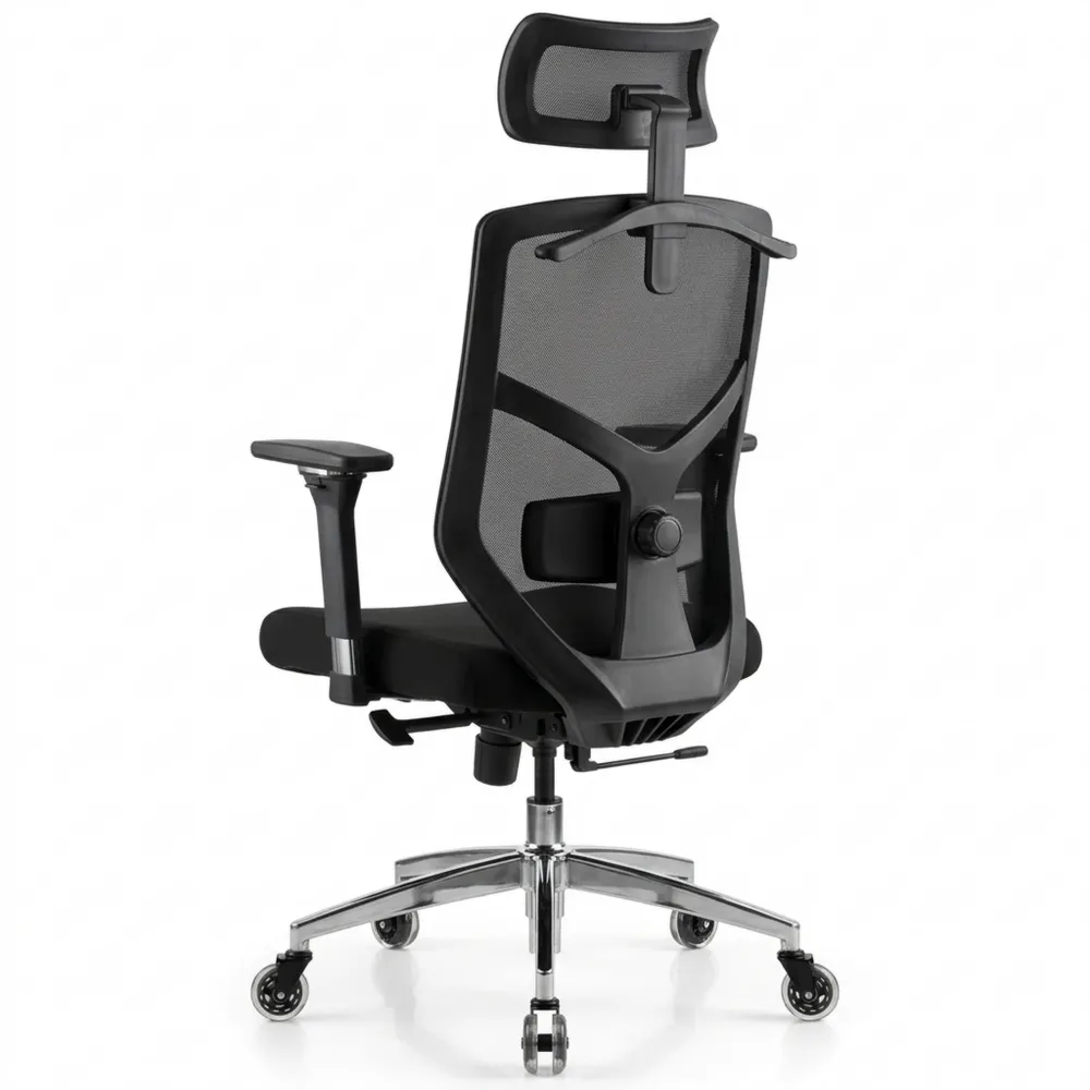 Ergonomischer Bürostuhl mit Atmungsaktivem Design und Kratzerfreien Rollen, Belastbar bis 150 kg