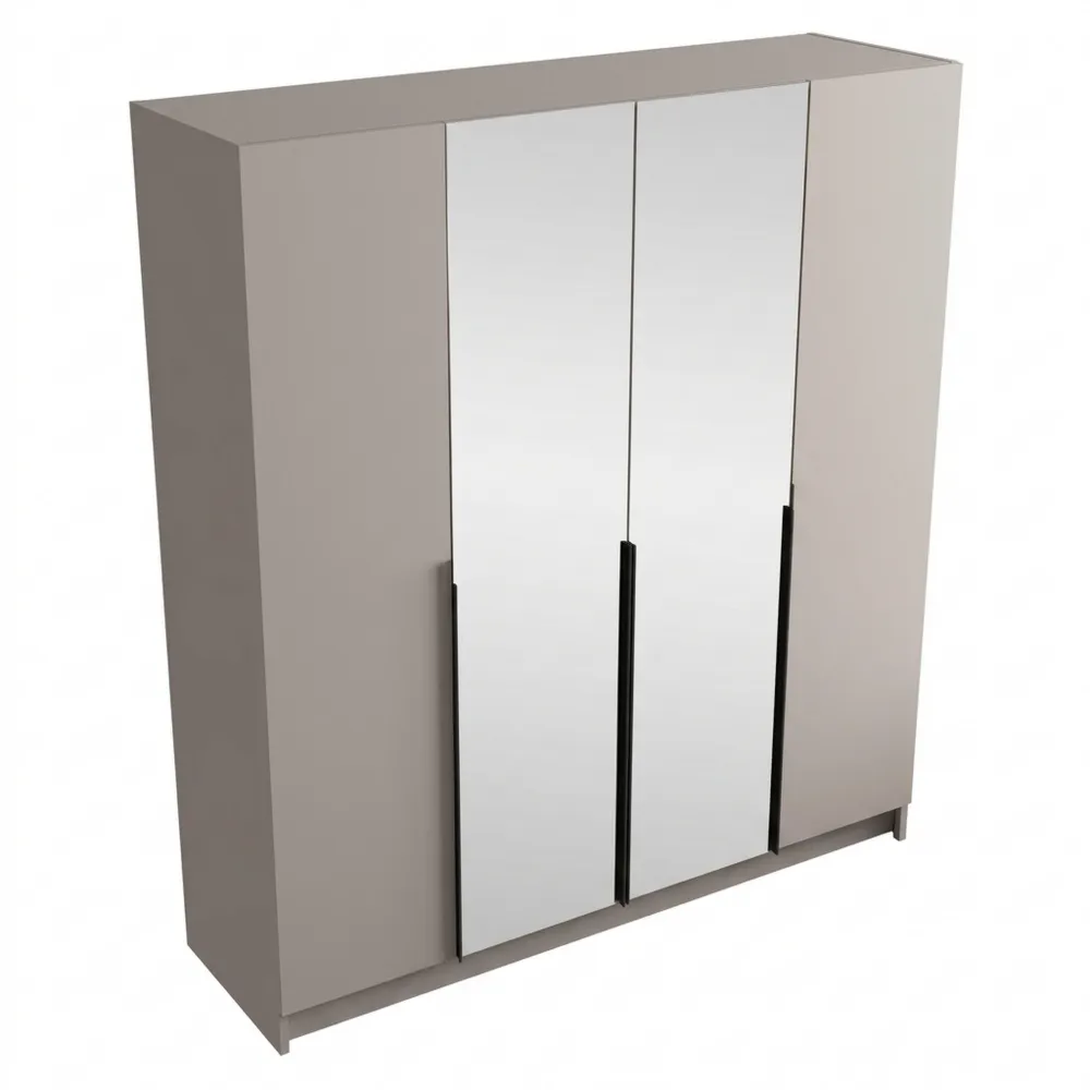 Eleganter Kleiderschrank mit Spiegel und Stauraum