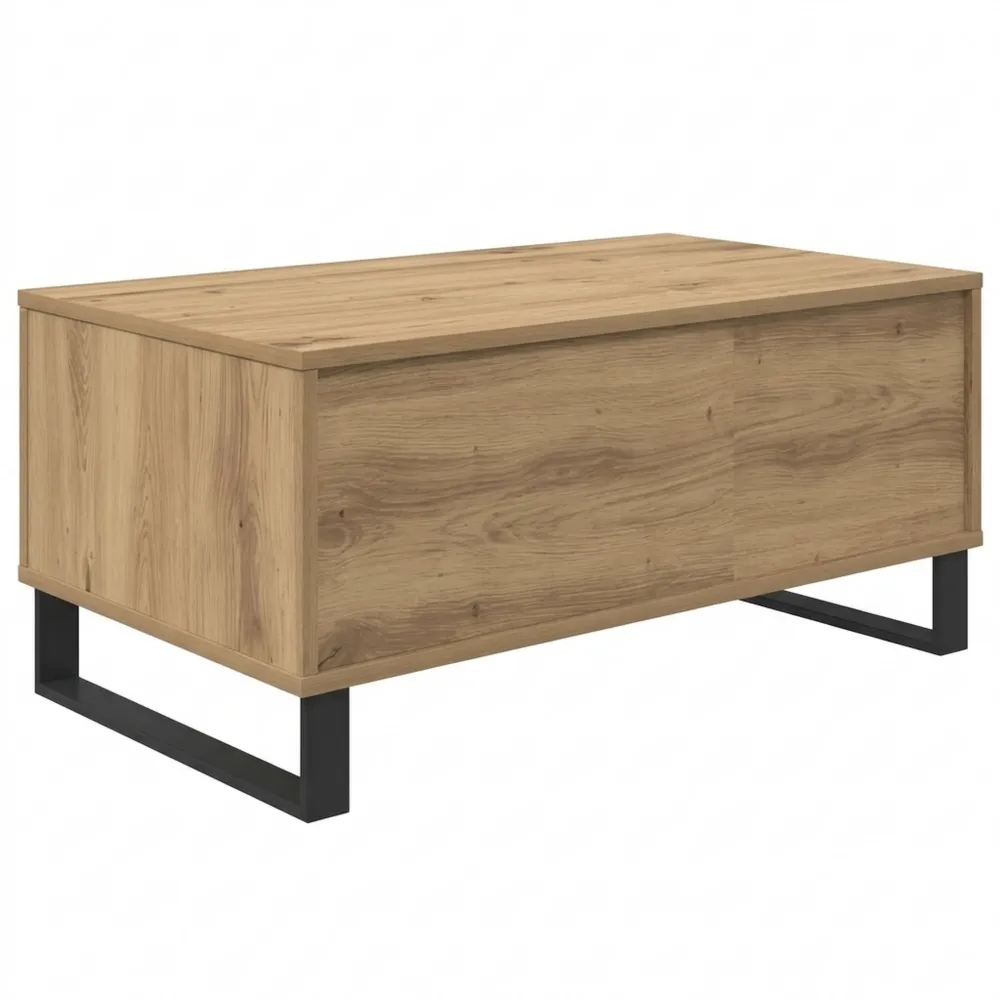 Moderner Couchtisch aus Holzwerkstoff mit Stauraum, 90 x 50 x 36,5 cm