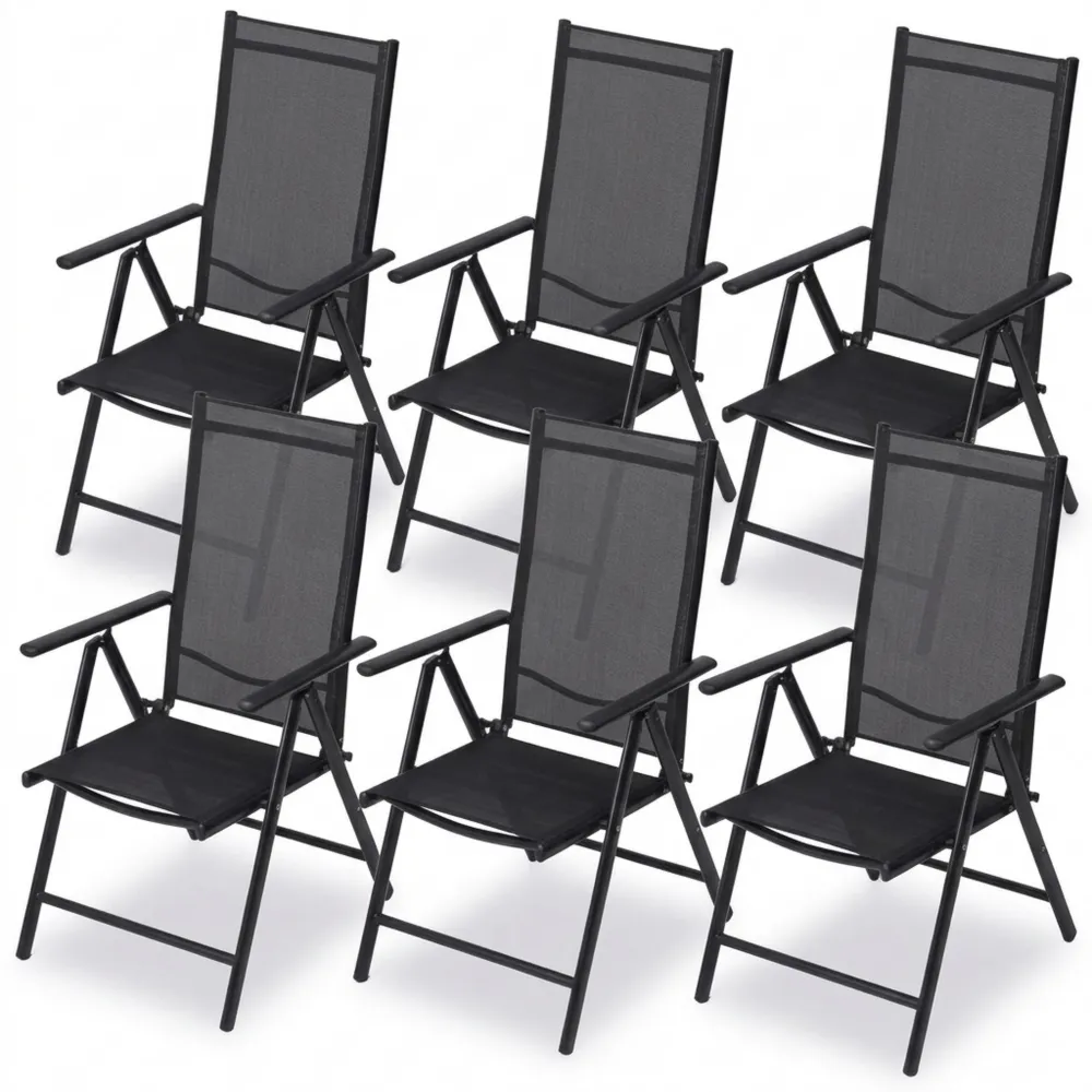 Hochlehner Gartenstühle klappbar mit Armlehnen, verstellbare Rückenlehne, wetterfest