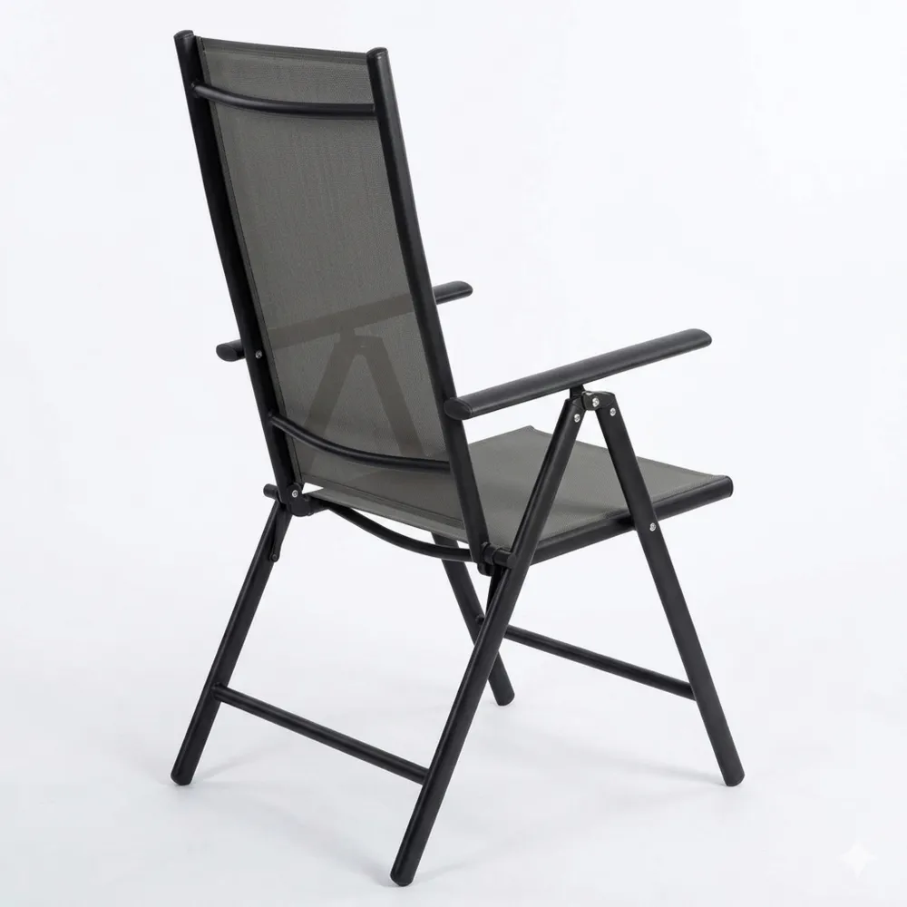 Verstellbare Klappsessel aus Aluminium, wetterfest, 2er-Set