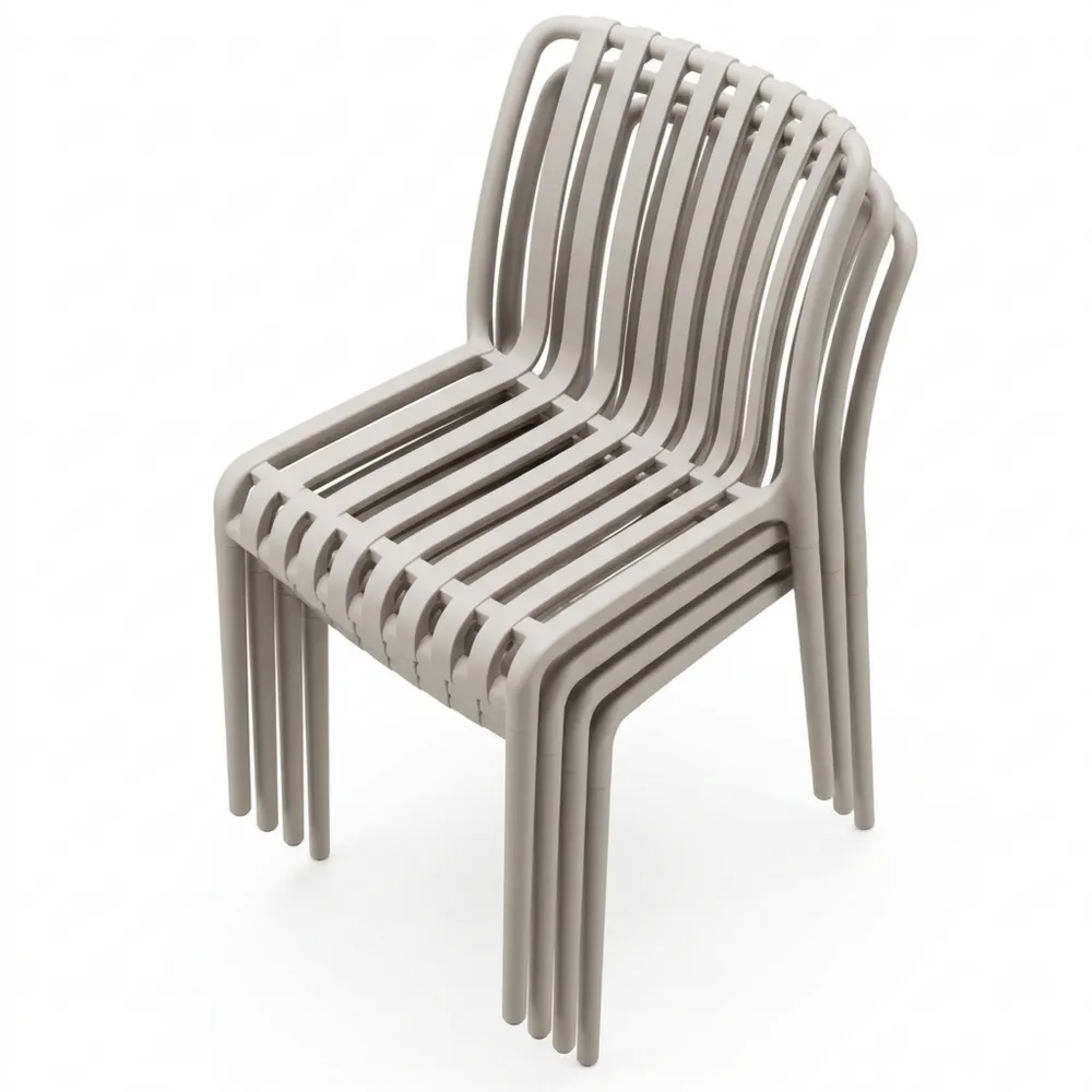 Stapelbare Gartensessel im 2er Set für Terrasse und Balkon