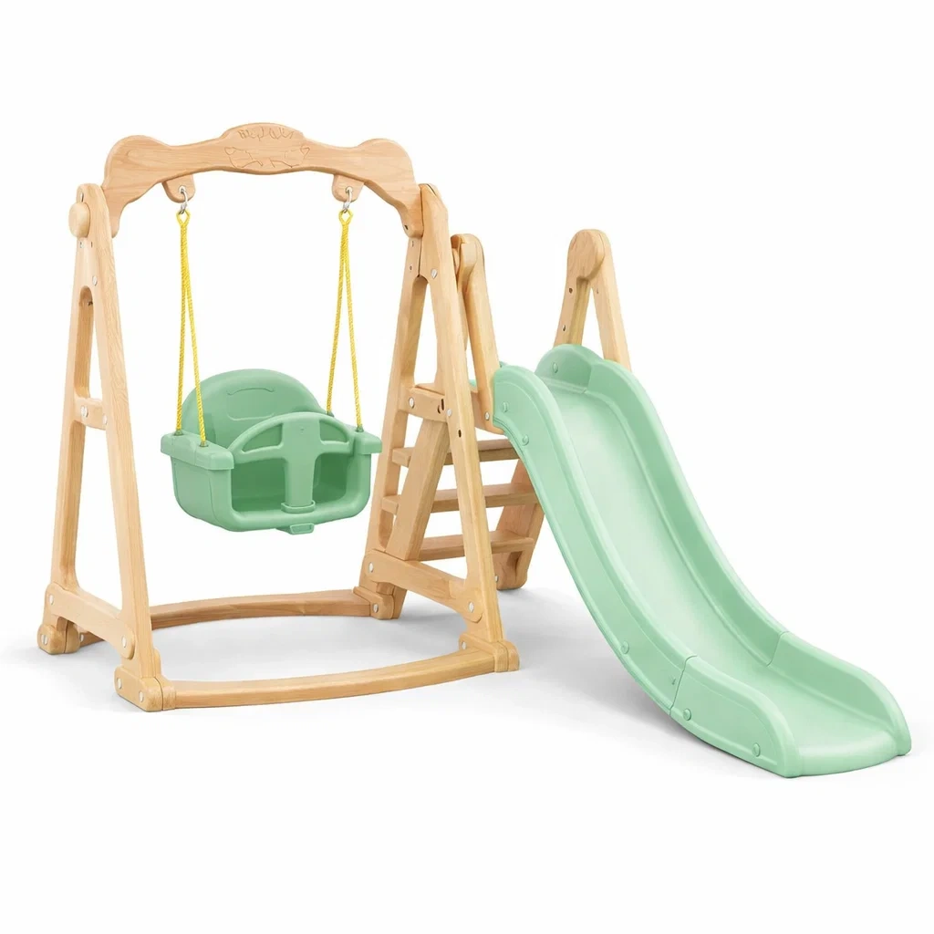 Kinderspielgerät holz kunststoff grün-furniscapeplus