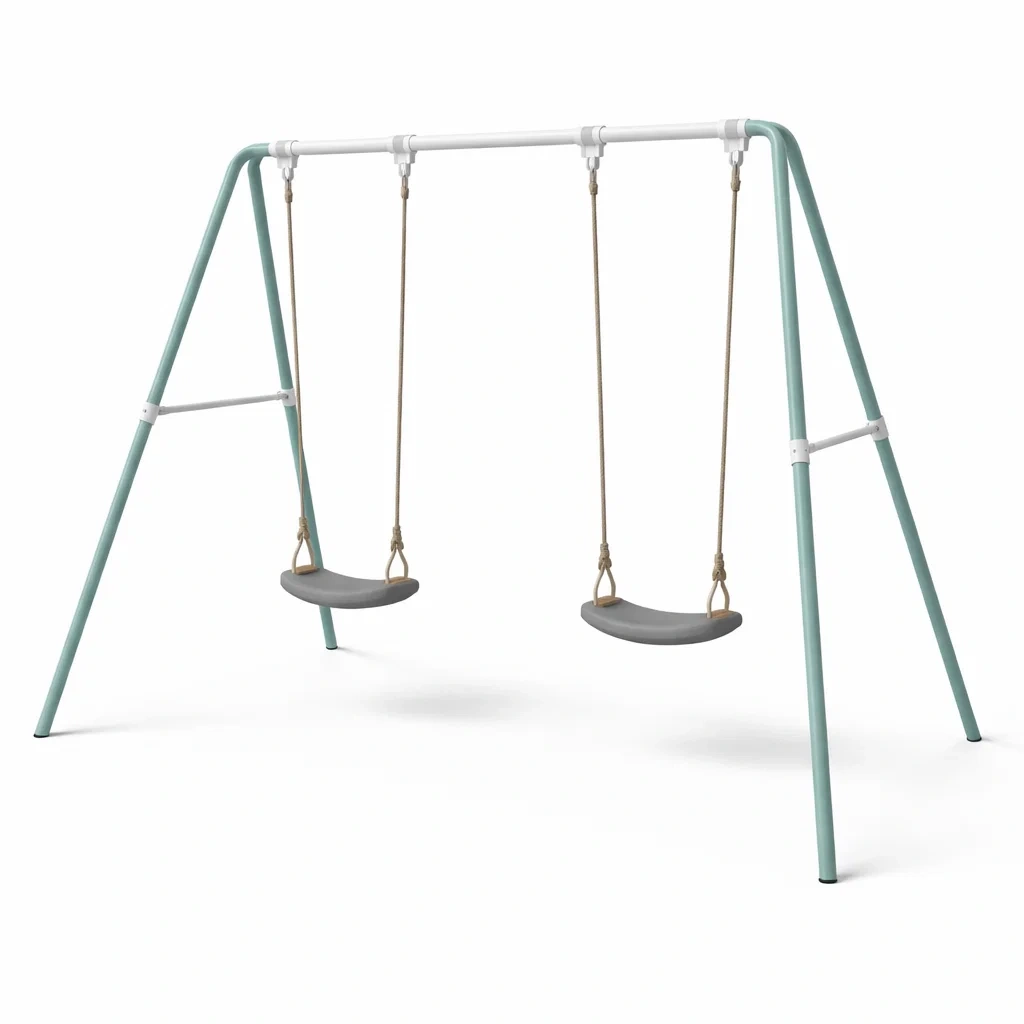 Schaukelgestell metall grau weiß-furniscapeplus