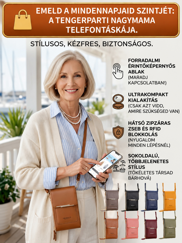 📱 Érintőképernyős Mini Táska – A tökéletes útitárs! ✨Fáj a válla a nehéz táskáktól? Szabadítsa fel a kezeit ezzel a stílusos újdonsággal!