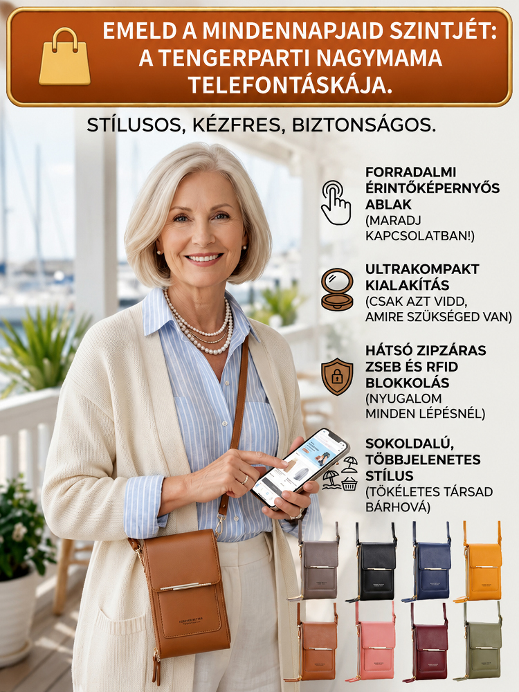 📱 Érintőképernyős Mini Táska – A tökéletes útitárs! ✨Fáj a válla a nehéz táskáktól? Szabadítsa fel a kezeit ezzel a stílusos újdonsággal!