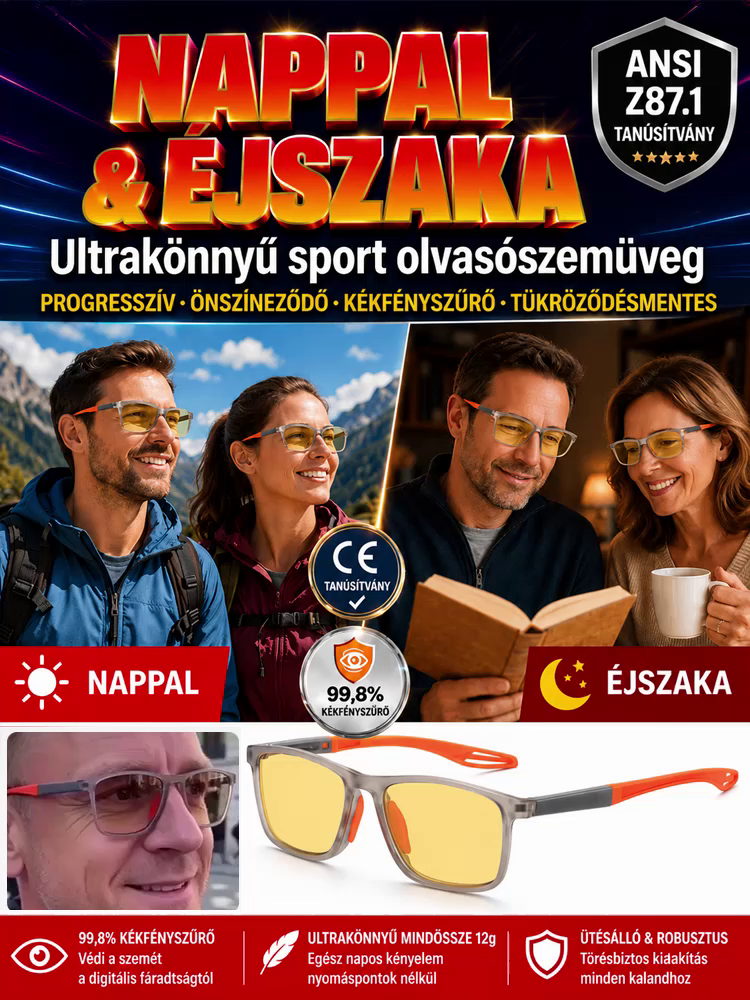 Felejtsd el a bonyolult szemvizsgálatokat és az állandó lencsecseréket! Ez a több mint egy évszázados múltra visszatekintő német optikai laboratórium által kifejlesztett intelligens autofókuszos szemüveg azonnal érzékeli és beállítja a számodra tökéletes 