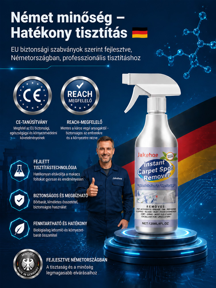 ✨ Új generációs, öblítés nélküli szőnyegtisztító💧 Nincs víz: Csak fújja rá és törölje le!