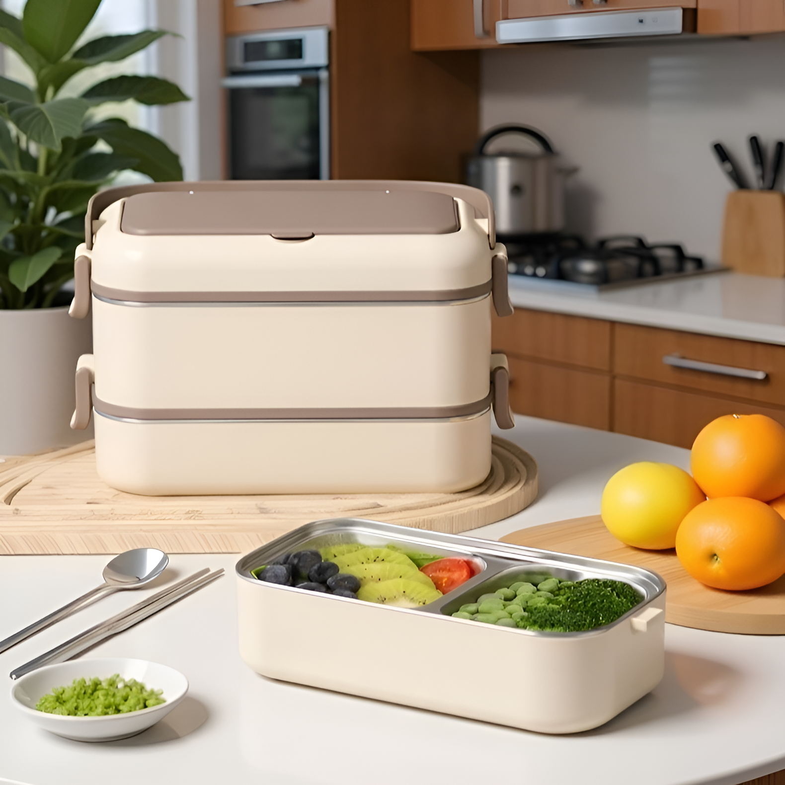 Könnyen tisztítható rozsdamentes acél ebéddoboz