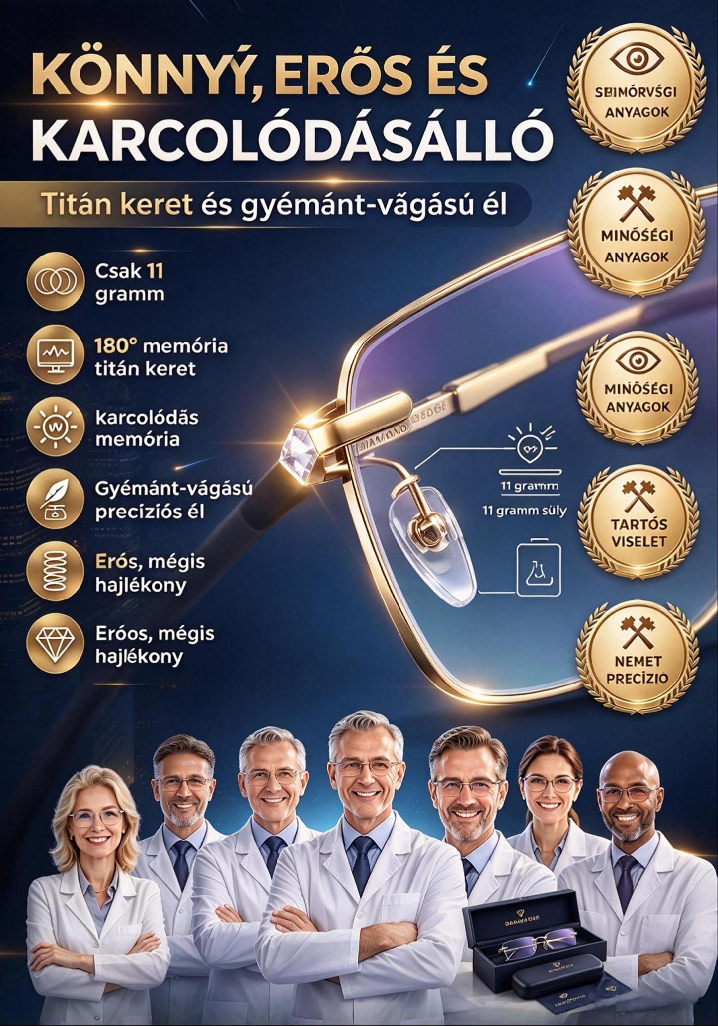 Autofókusz Szemüveg: -1.0-től +10.0 dioptriáig önműködően állít fókuszt!