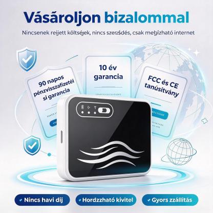 Műholdas 5G Zseb-Router a korlátlan ingyenes internetért!