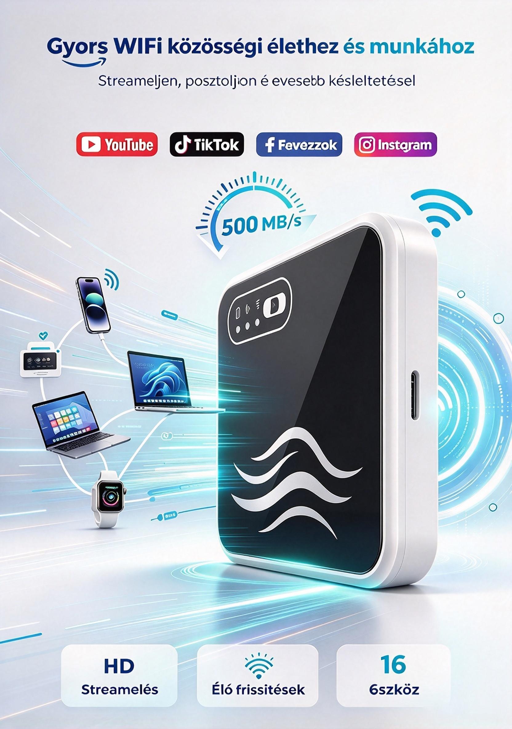 Műholdas 5G Zseb-Router a korlátlan ingyenes internetért!