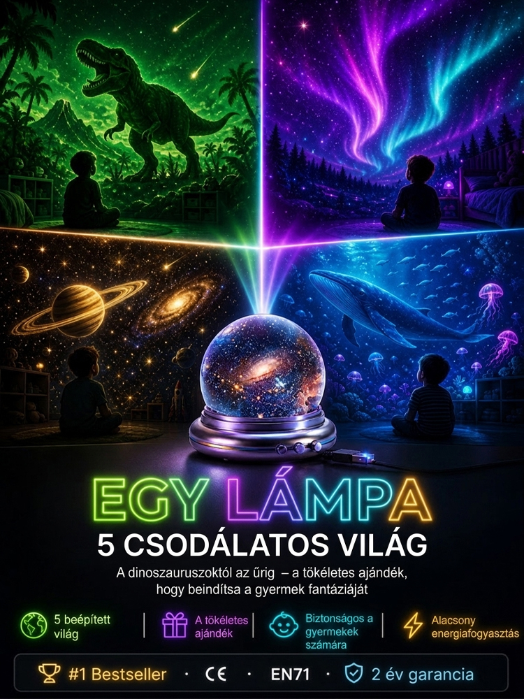 Hivatalos akció! Dinoszaurusz és Óceán Projektor lenyűgöző 3D látvánnyal!