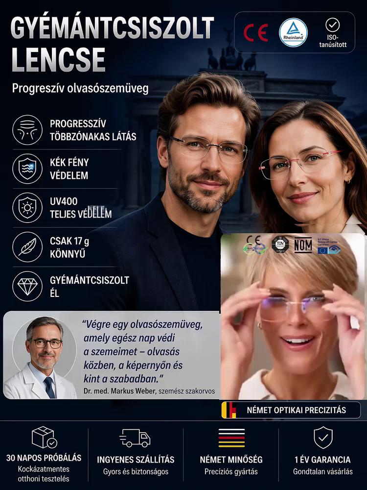 Okosszemüveg automatikus élességállítással és kristálytiszta látással!