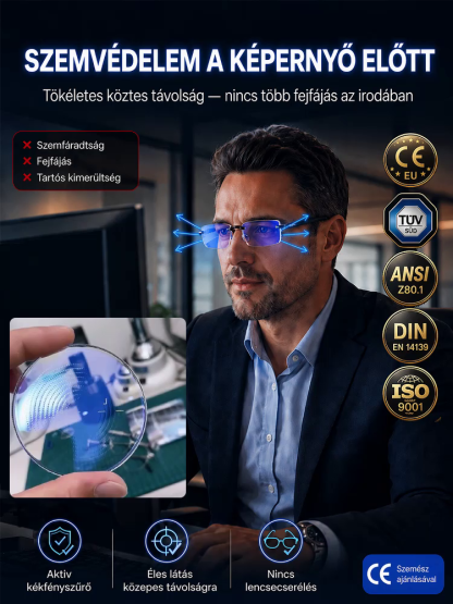 Okosszemüveg automatikus élességállítással és kristálytiszta látással!