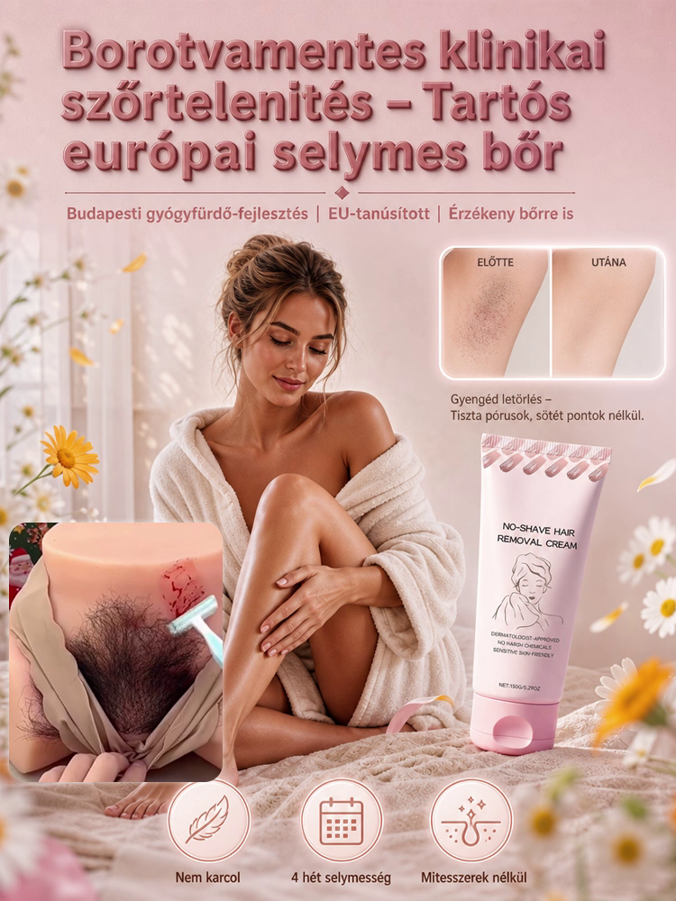 Hivatalos akció! Prémium szőrtelenítő krém fájdalommentes és selymes bőrt biztosít!
