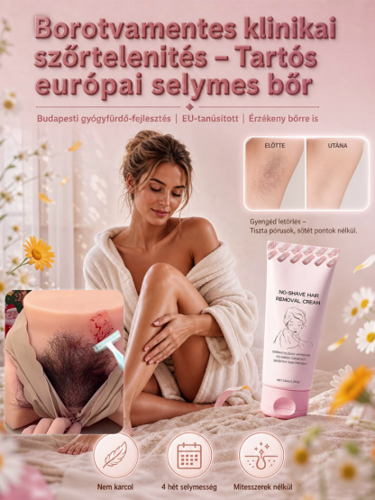 Hivatalos akció! Prémium szőrtelenítő krém fájdalommentes és selymes bőrt biztosít!