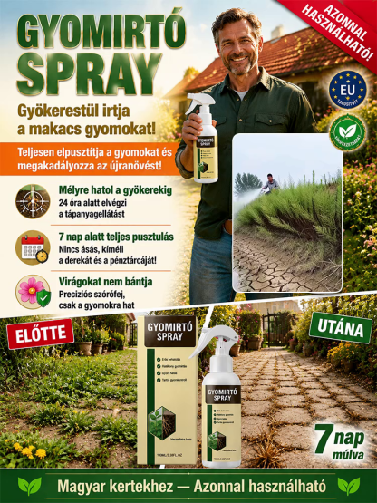 [Bio gyomirtó spray 2 db csak 14 990 Ft] Pusztítsa el a gyomot gyökerestől! Környezetbarát gyomirtó térkőre és kertbe.