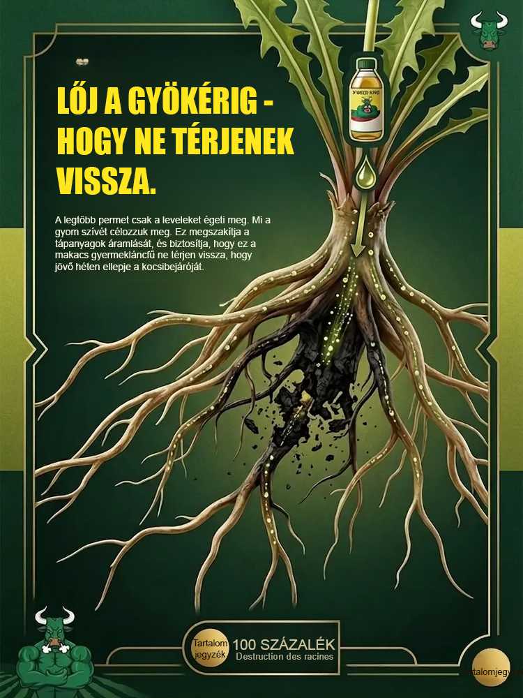 Különleges ajánlat! Szuperkoncentrált gyomirtó elpusztítja a gyomokat gyökerestül!