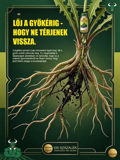 Különleges ajánlat! Szuperkoncentrált gyomirtó elpusztítja a gyomokat gyökerestül!