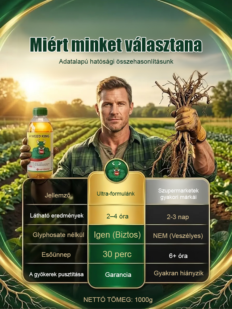 Különleges ajánlat! Szuperkoncentrált gyomirtó elpusztítja a gyomokat gyökerestül!