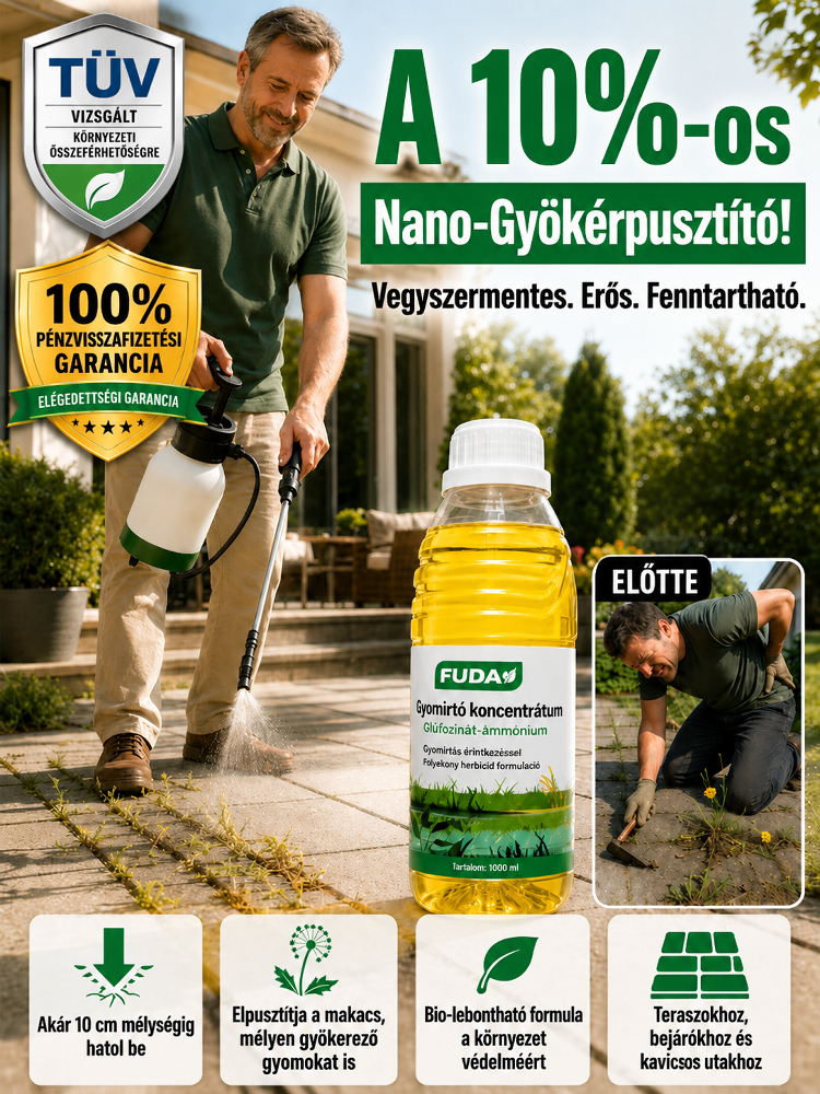 🌱Térkőfű és aprószulák ellen: 100% Bio gyomirtó, ami gyökerestül pusztít！
